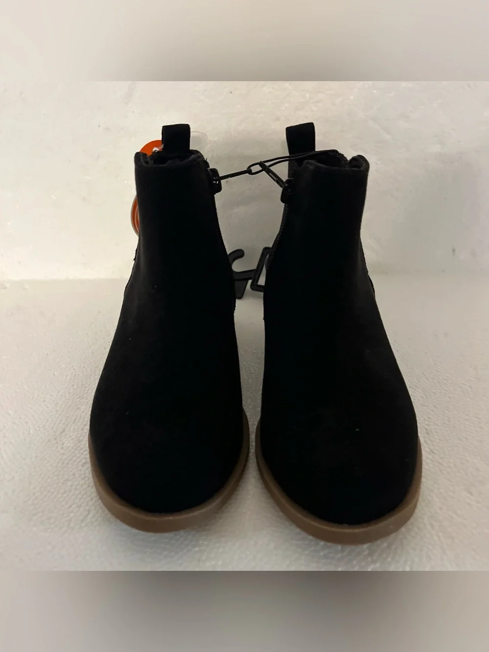 Wonder Nation Toddler SIZE 11 Girls Suede Fashion Ankle Boots, color Black NEW